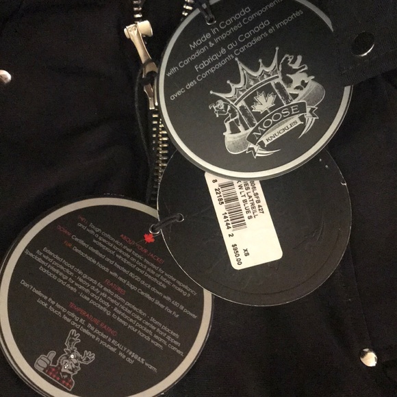 SOLD NWT Moose Knuckles blue fox fur Latreille - Picture 3 of 6